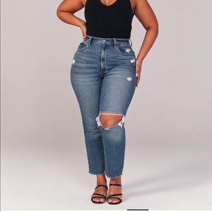 curve love ultra high rise ankle straight jeans